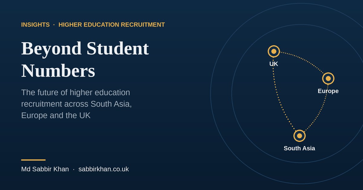 Beyond Student Numbers: higher education recruitment connecting the UK, Europe and South Asia